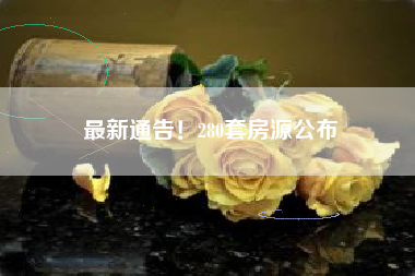 最新通告！280套房源公布